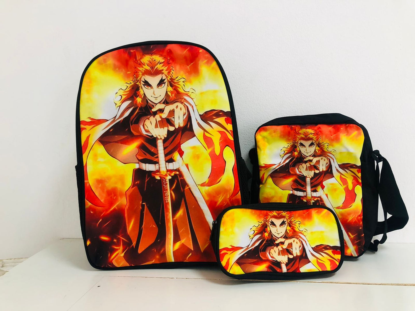 CONJUNTO DE MOCHILA DEMON SLAYER - NOVO