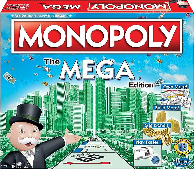 MONOPÓLIO THE MEGA EDITION PARA 2 A 8 JOGADORES