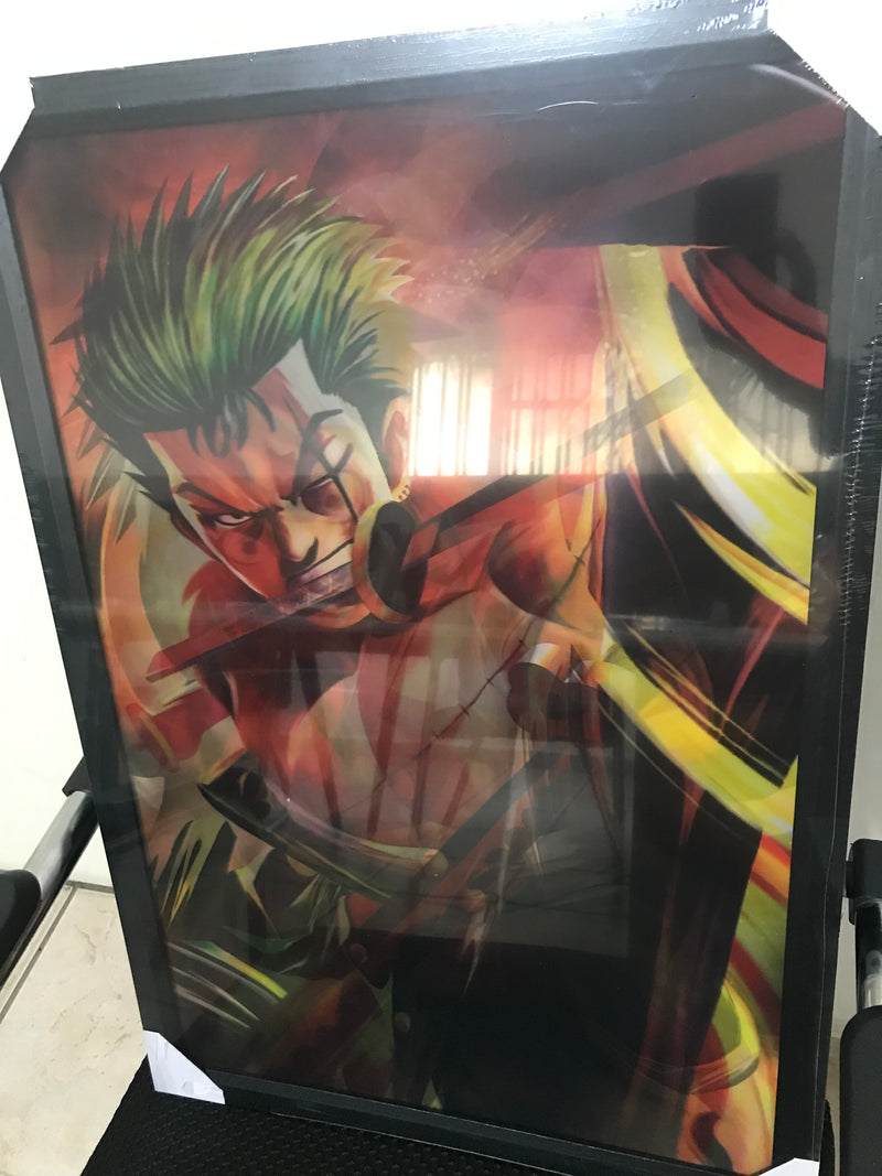 QUADRO DECORATIVO - LUFFY E SANJI , ZORO