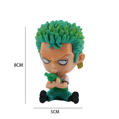 FIGURINHAS DE AÇÃO LUFFY e ZORO - ONE PIECE