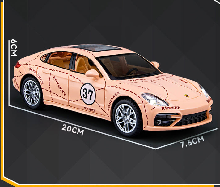 CARRO COLECIONÁVEL WELLY PORSCHE PANAMERA GULF SUPERCAR LIGA ESCALA 1:24