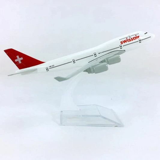 AVIÃO COLECIONÁVEL SWISSAIR 380 ESCALA 16 cm
