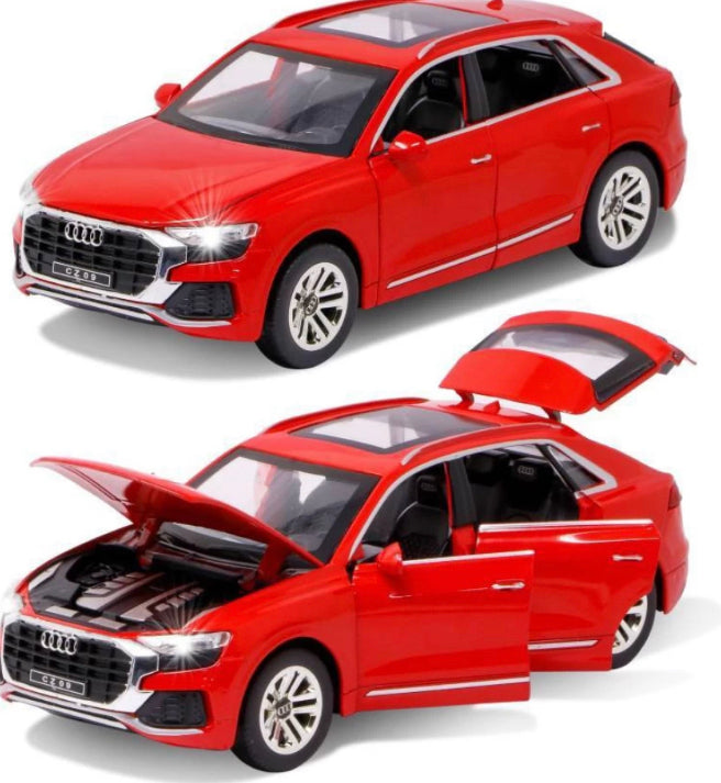 CARRO COLECIONÁVEL AUDI Q8 VERMELHO ESCALA 1:24