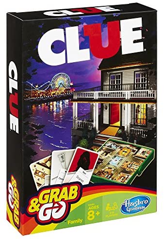 CLUE GRAB & GO JOGO DE TABULEIRO (Detetive)