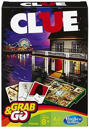 CLUE GRAB & GO JOGO DE TABULEIRO (Detetive)