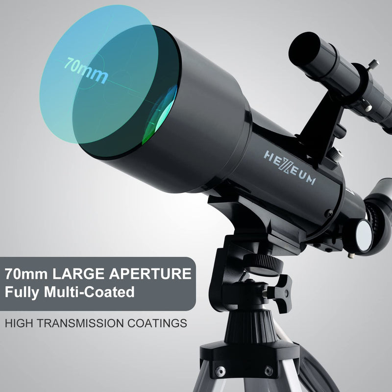 Telescópios portáteis refratores astronômicos AZ Mount Totalmente Óptica multirrevestida