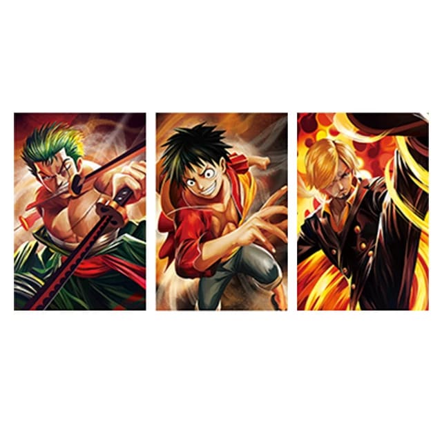 QUADRO DECORATIVO - LUFFY E SANJI , ZORO