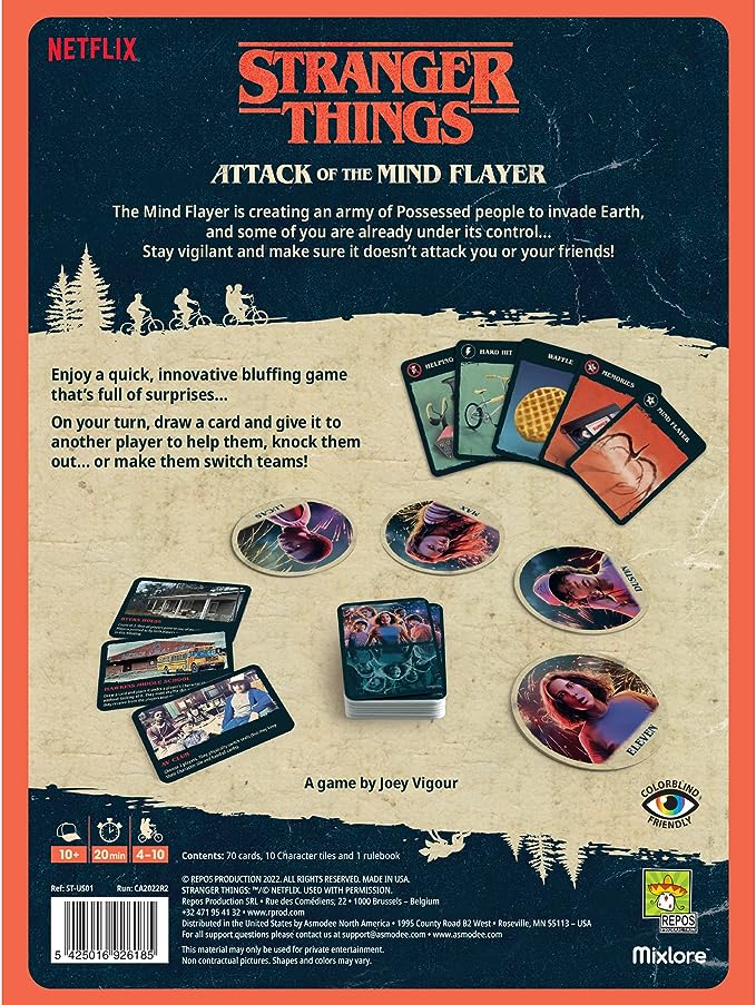 JOGO DE TABULEIRO STRANGER THINGS ATTACK OF THE MIND FLAYER