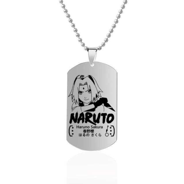 Fio Medalhão Anime Naruto vários personagens tamanho infantil juvenil