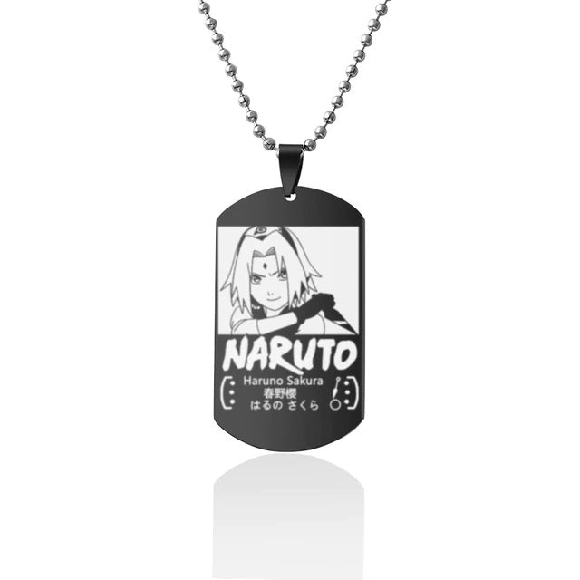 Fio Medalhão Anime Naruto vários personagens tamanho infantil juvenil