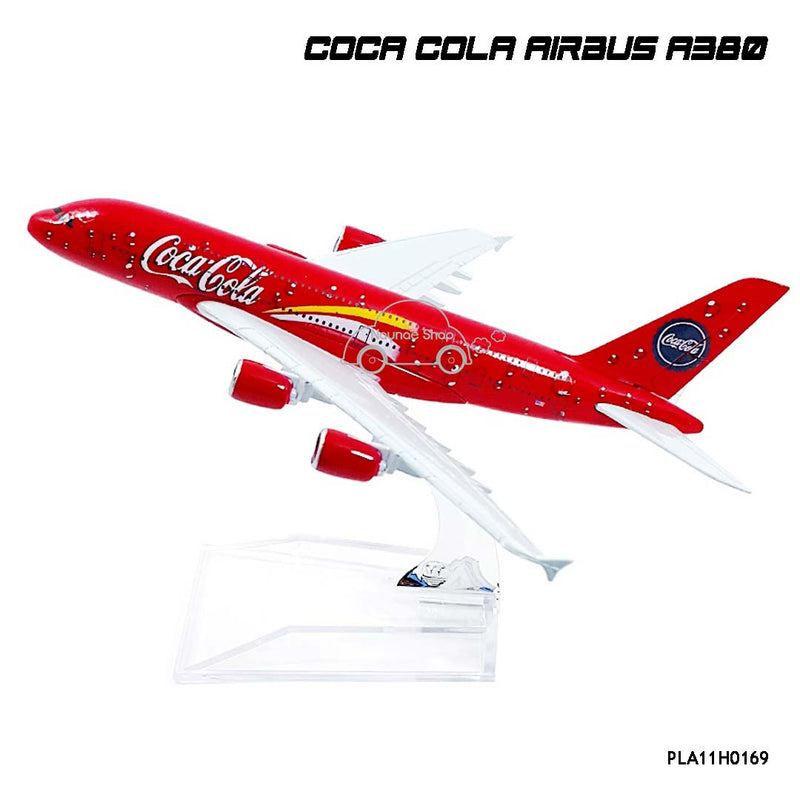 AVIÃO COLECIONÁVEL COCA COLA A380 ESCALA 16 cm