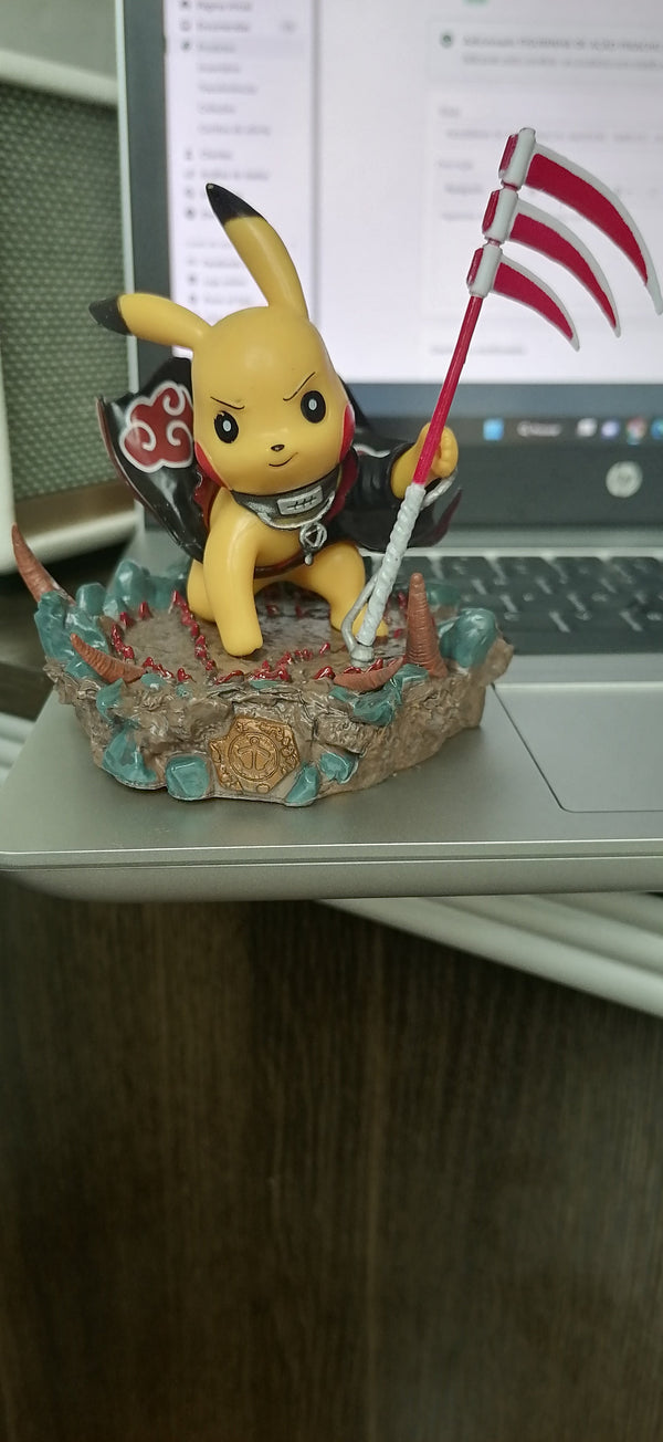 FIGURINHA DE AÇÃO PIKACHU AKATSUKI - NARUTO - POKEMON