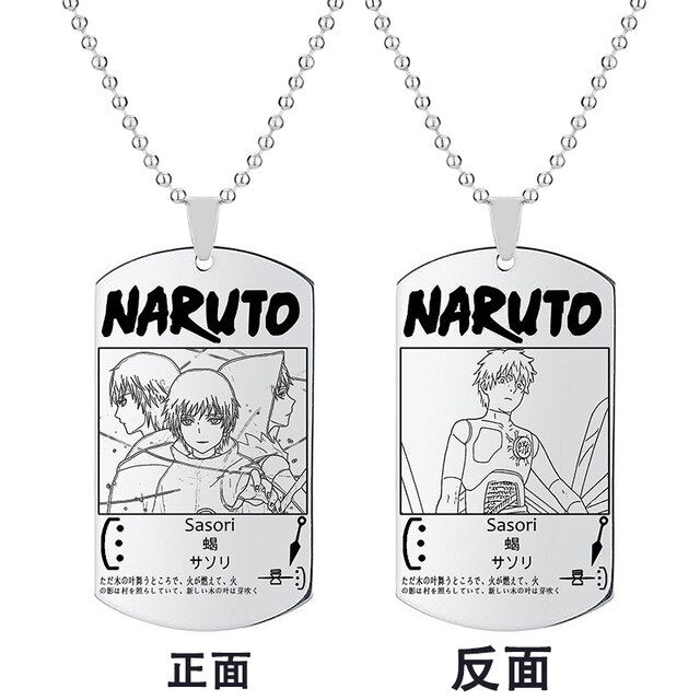 Fio Medalhão Anime Naruto vários personagens tamanho infantil juvenil