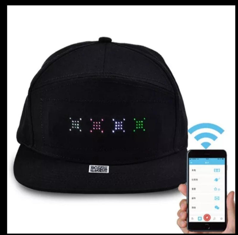 CHAPÉU UNISSEX COM LED e BLUETOOTH