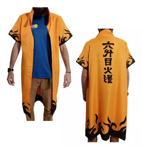 KIMONO CAPA COMPRIDO NARUTO MODO KURAMA - NARUTO COSPLAY