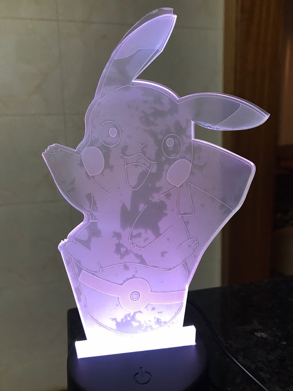 LÂMPADA LED EM ACRILICO  - POKEMON