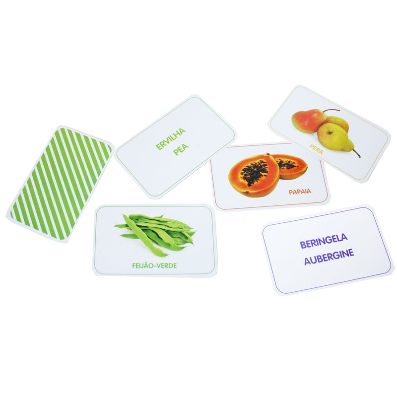 Cartas Bilingue Frutos e vegetais