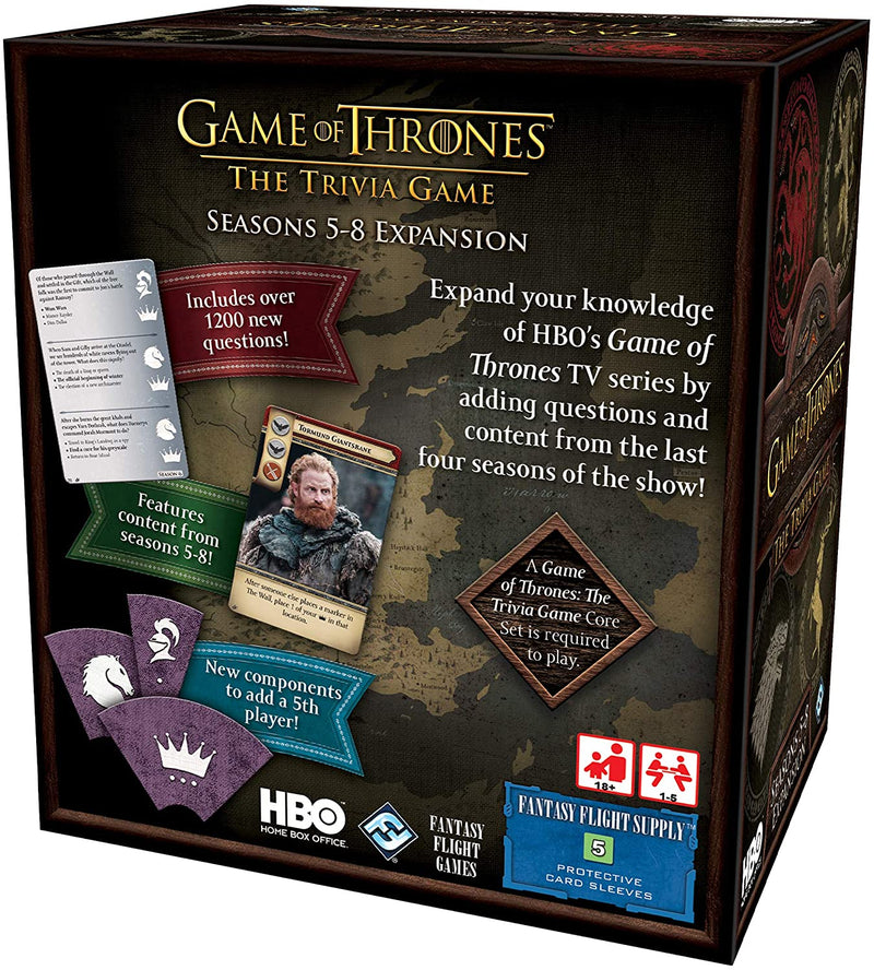 Game Of Thrones Jogo Trivia Temporadas 5-8 Expansão