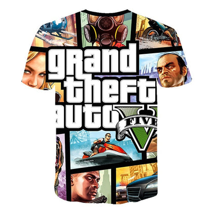 Camisolas GTA V em 3D impressão- Tamanho Juvenil 8-16 anos