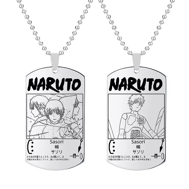 Fio Medalhão Anime Naruto vários personagens tamanho infantil juvenil