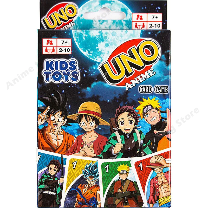 UNO JOGO DE CARTAS ANIMES - NARUTO , ONE PIECE , DRAGON BALL