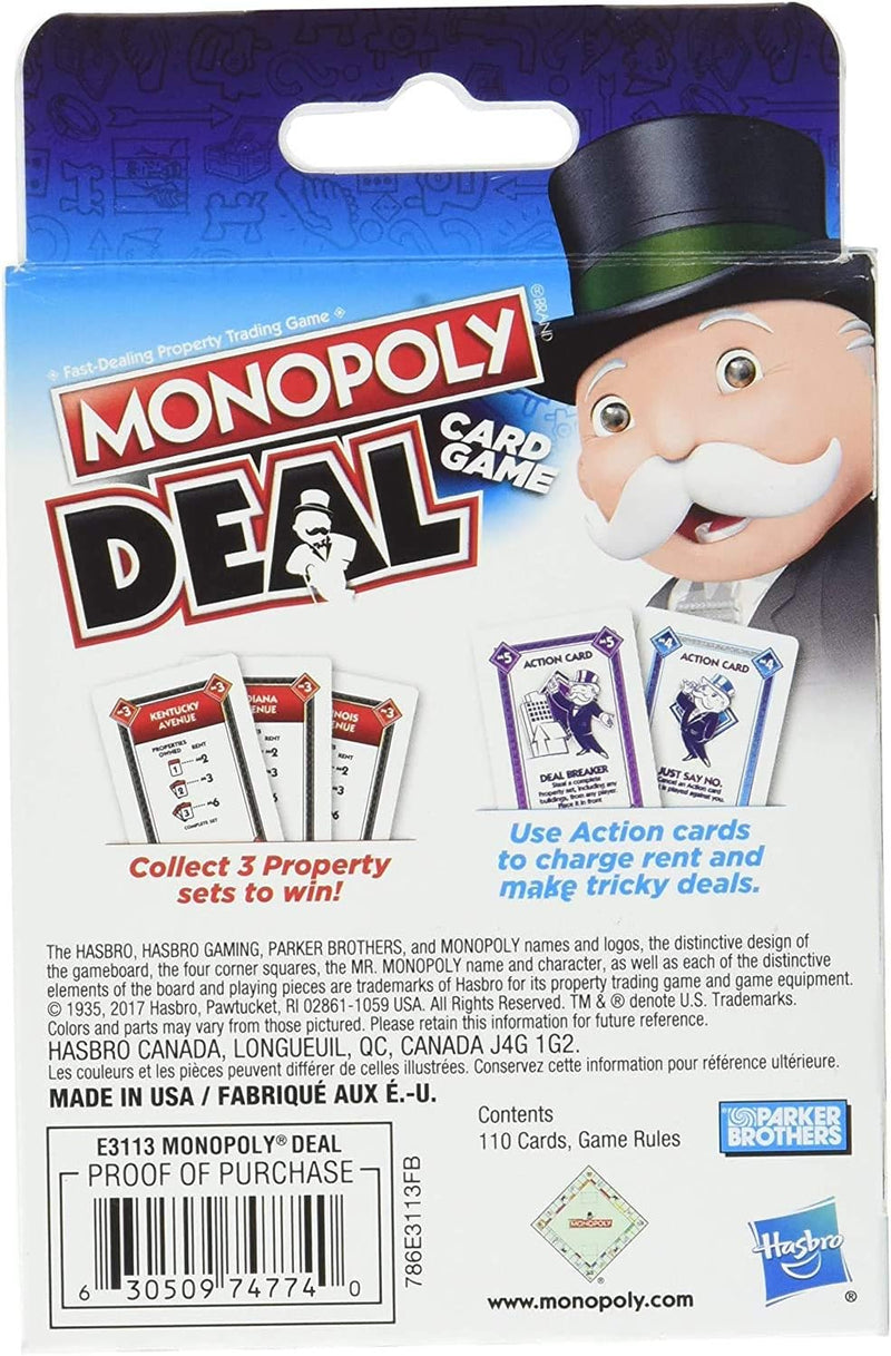 JOGO DE CARTAS - MONOPOLY DEAL BLUE